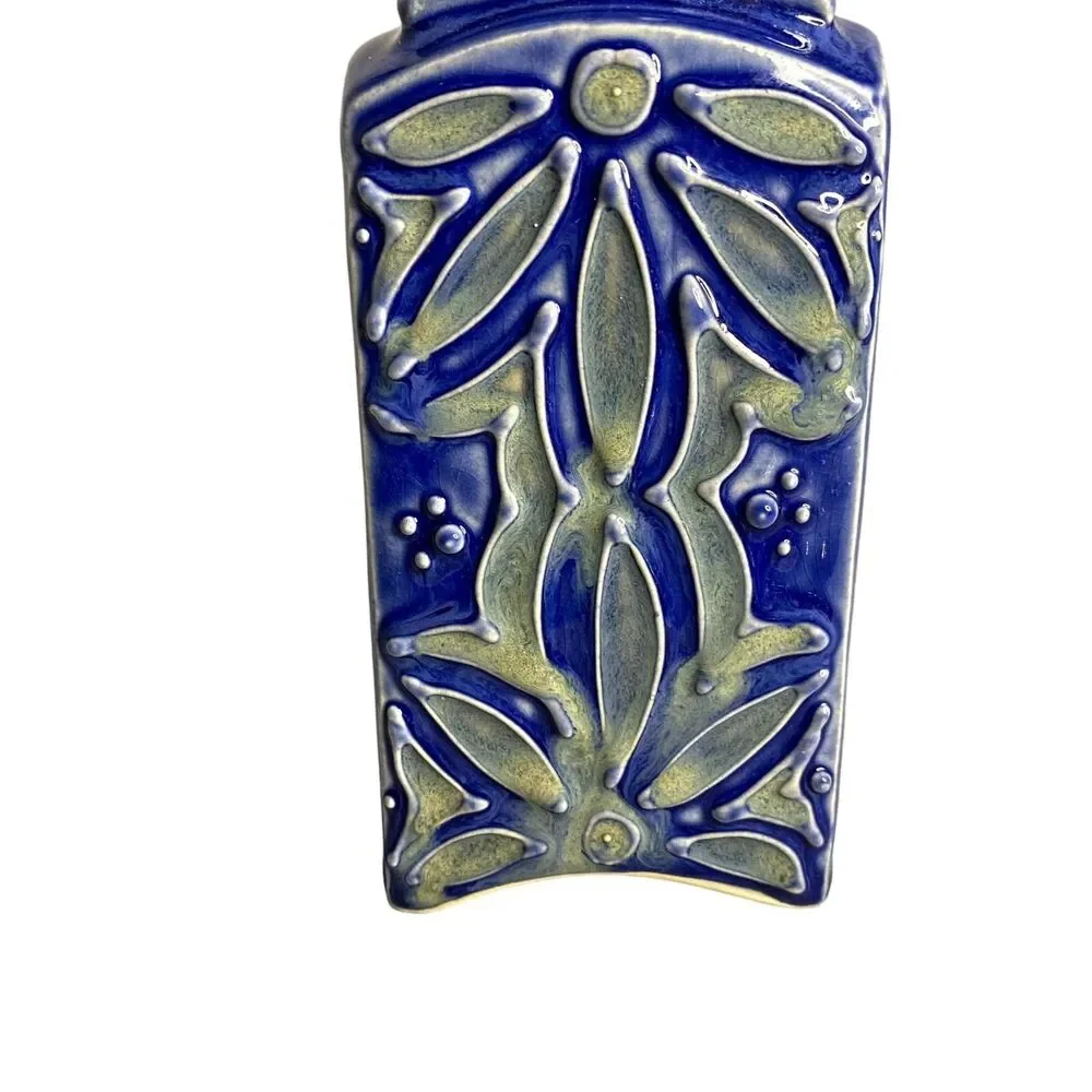 #8188 COBALT BLUE WITH SILVER COUNTER SOAP DISPENSER AET  BIRD LOGO HAND MADE